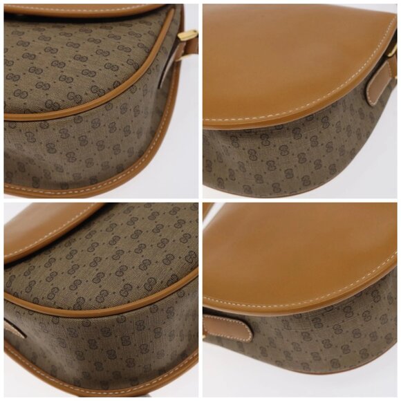 GUCCI Micro GG Supreme Shoulder Bag PVC Beige Gold 007 58 0074 Auth SW968 - Picture 16 of 16